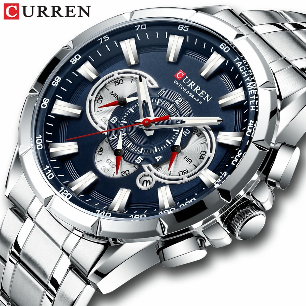 Reloj Curren 8363 de acero inoxidable: Elegante y potente en cada detalle