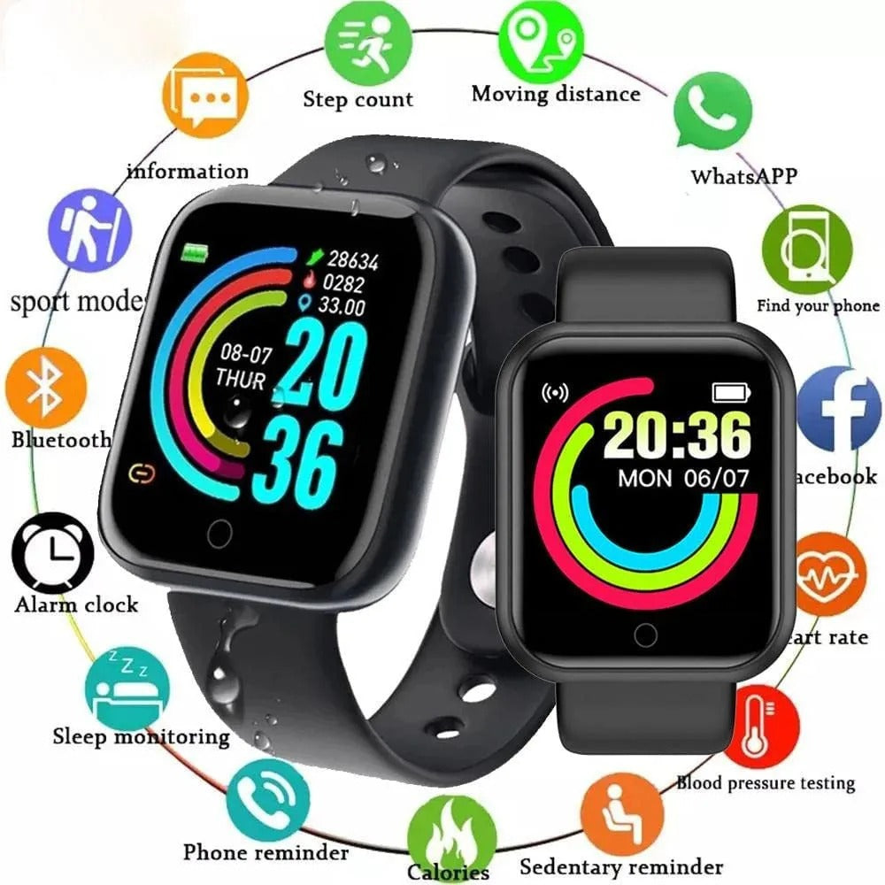 Smartwatch Y68 - Tecnología, Estilo y Salud en tu Pulsera